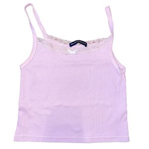 Brandy Melville lace purple tank top (cropped)